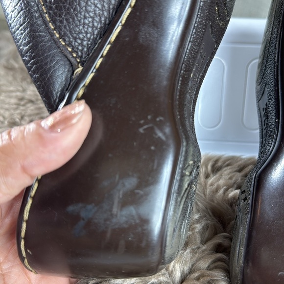 (Z2) Born brown leather mule clogs - Size 7 women - Picture 13 of 15